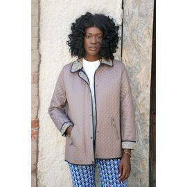 Women's Quilted Coat with Patterned Lining (Mont)