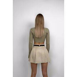 Women's Pleated Lined Mini Skirt