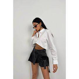 Women's Asymmetric Cut Crop Shirt