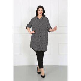 Women's Patterned Cotton Viscose Plus Size Tunic