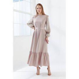 Satin Dress with Sleeve