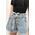 Women's Belted Waist Denim Shorts