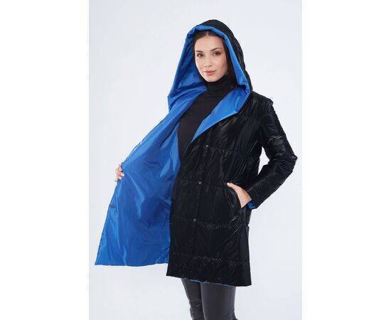 Women's Quilted Coat with Colorful Inner Lining (Kaban)