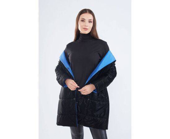 Women's Quilted Coat with Colorful Inner Lining (Kaban)