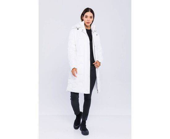 Women's Zigzag Patterned Plus Size Quilted Coat (Kaban)