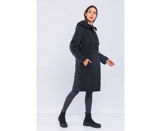 Women's Waist Gathered Midi Length Coat (Kaban)