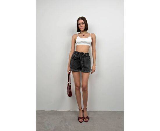 Women's Belted Waist Denim Shorts