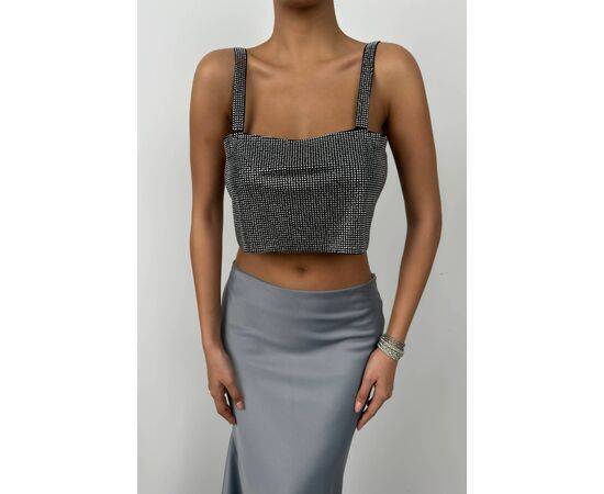 Women's Stone Detailed Crop Top