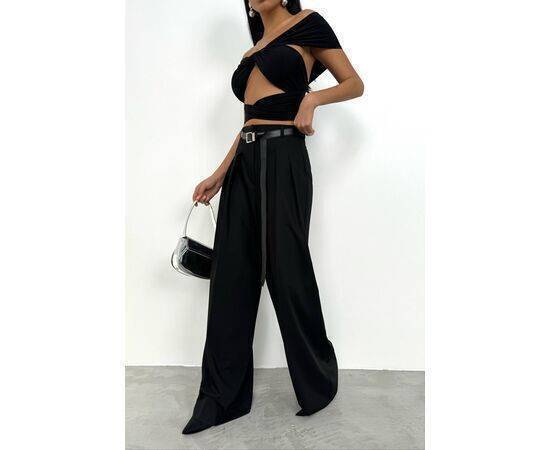 Women's Pleat Detail Belted Trousers