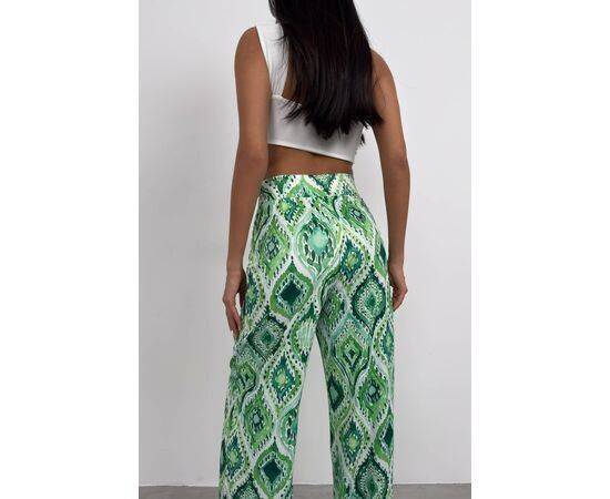 Women's Patterned Satin Trousers