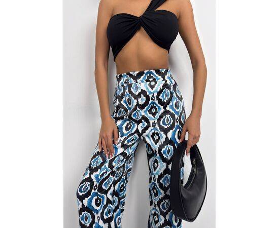 Women's Patterned Satin Trousers