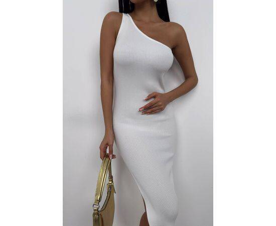 Women's Slit Detail One-Shoulder Dress