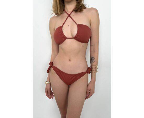 Women's Strapless Neck Tie Bikini Set