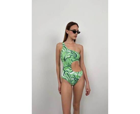 Women's One Shoulder Patterned Swimsuit