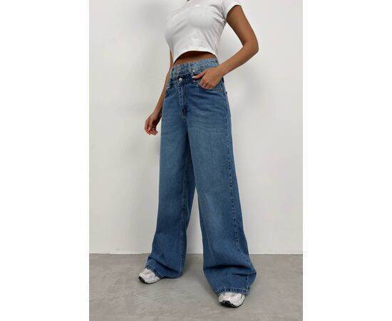 Women's Double Belt High Waist Jeans