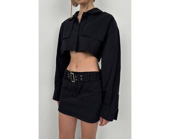 Women's Button Detail Crop Jacket