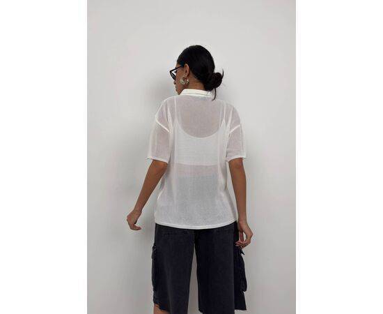 Women's Polo Neck Transparent T-Shirt