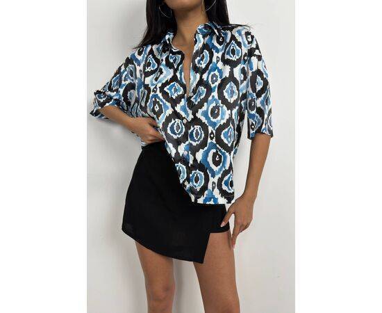 Women's Patterned Satin Shirt