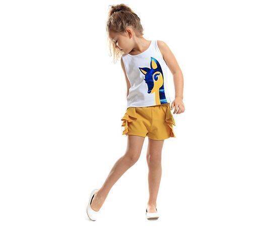 Girl's Sleeveless T-Shirt&Shorts Set