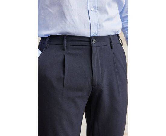 Pleated Trousers with Elastic Waist