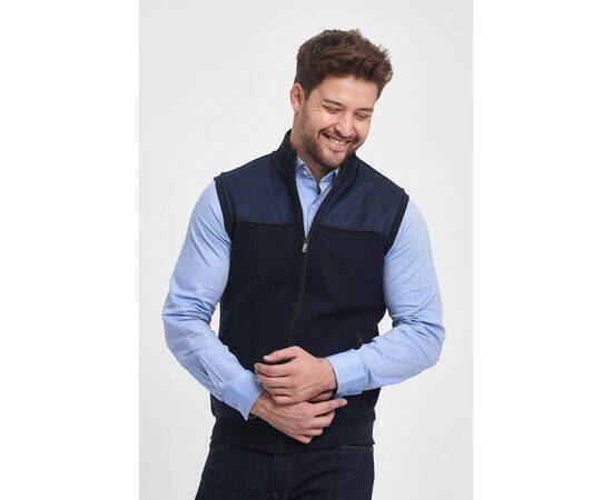 High Collar Vest with Zipper