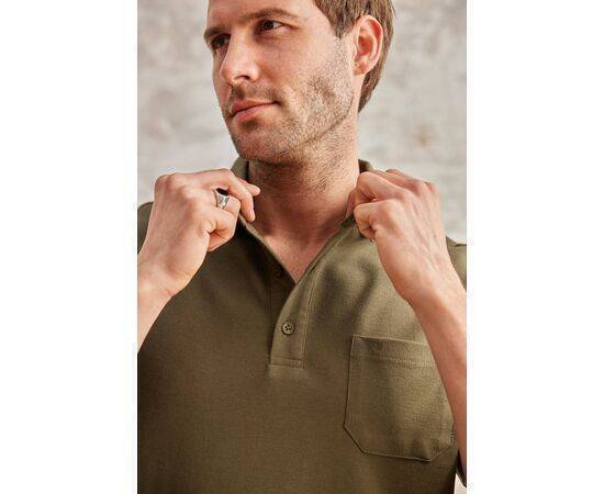 Polo Neck Short Sleeve T-Shirt with Pocket