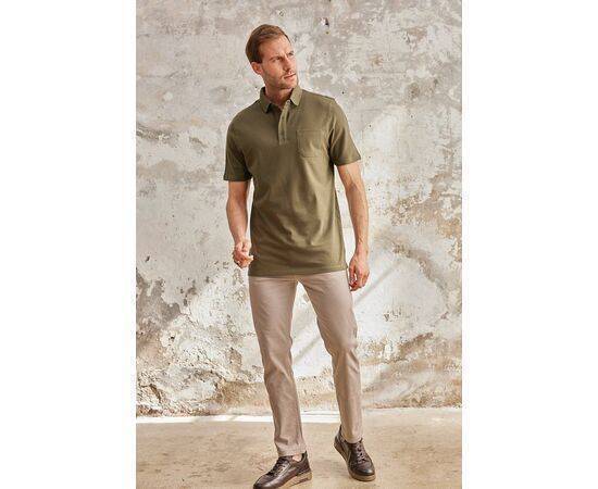 Polo Neck Short Sleeve T-Shirt with Pocket