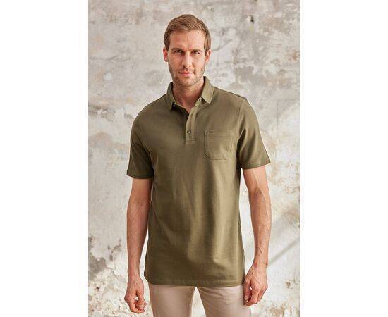 Polo Neck Short Sleeve T-Shirt with Pocket