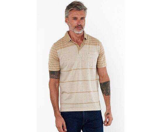 Polo Collar Short Sleeve T-Shirt with Pockets