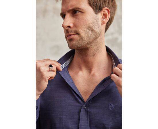 Classic Fit Long Sleeve Buttoned Collar Cotton Shirt