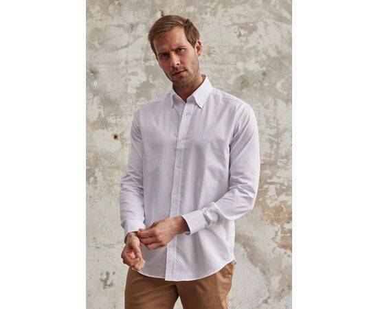 Oxford Classic Fit Buttoned Collar Long Sleeve Cotton Shirt