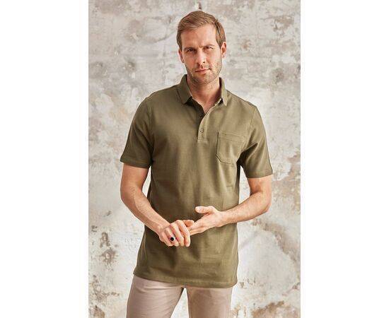 Polo Neck Short Sleeve T-Shirt with Pocket