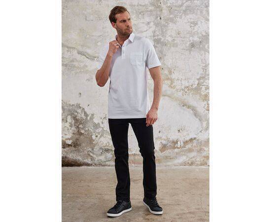 Polo Neck Short Sleeve T-Shirt with Pocket