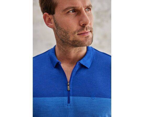 Zippered Polo Neck Short Sleeve T-Shirt