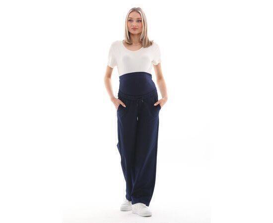 Maternity Wide Leg Flexible Tummy Band Adjustable Waist Sweatpants Brown