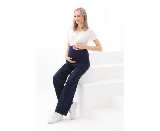 Maternity Wide Leg Flexible Tummy Band Adjustable Waist Sweatpants Brown