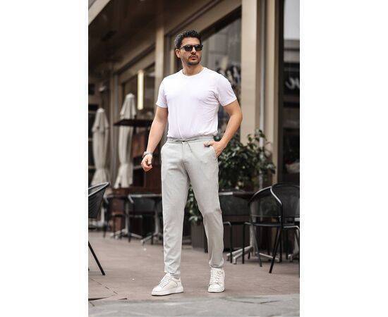 Jogger Cut Waist Elastic Flexible Lycra Silimfit Fabric Trousers