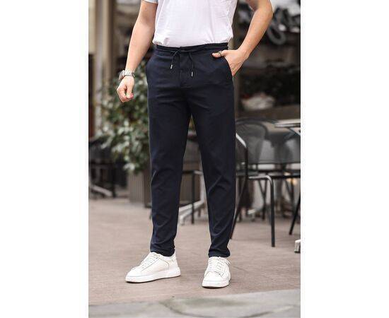 Jogger Cut Waist Elastic Flexible Lycra Silimfit Fabric Trousers