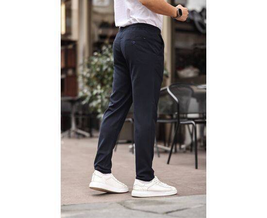 Jogger Cut Waist Elastic Flexible Lycra Silimfit Fabric Trousers