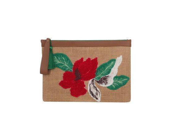 Clutch Purse (Punch Red Flower)