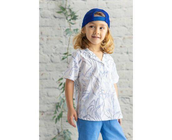 Leaf Patterned Woven Shirt for Boys