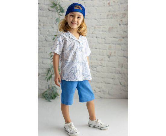 Leaf Patterned Woven Shirt for Boys