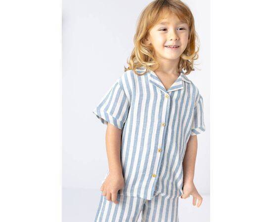 Striped Muslin Shirt for Baby Boys