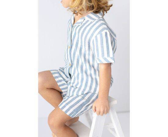 Striped Muslin Shirt for Baby Boys