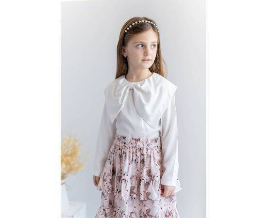 Woven Blouse with Collar Detail for Girls