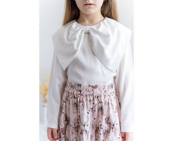 Woven Blouse with Collar Detail for Girls