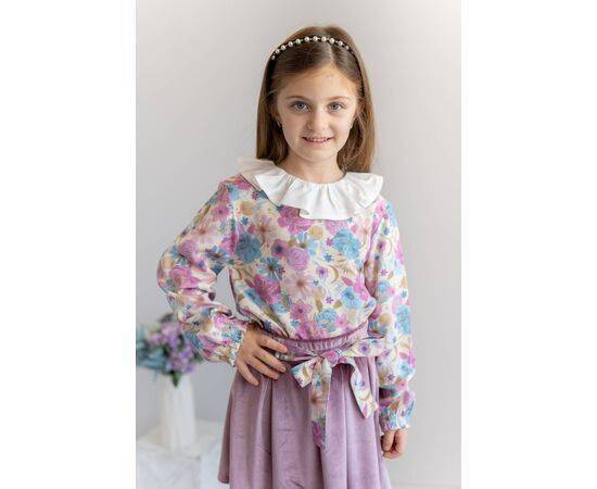 Floral Pattern Woven Blouse for Girls