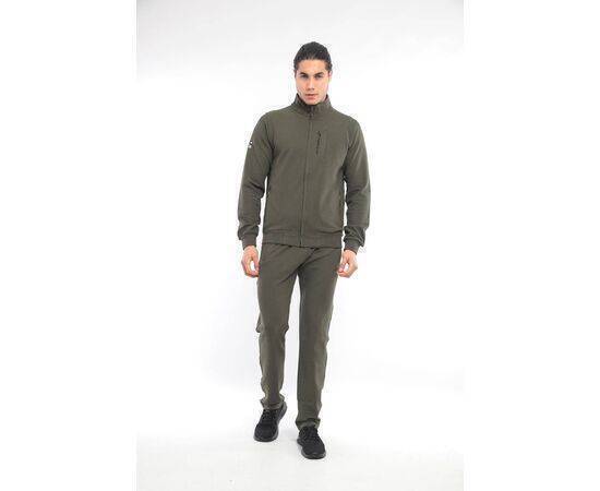 Men's Stand-Up Collar Tracksuit Set with Pockets (Waffle Design)