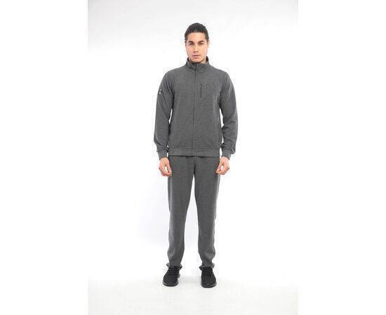 Men's Stand-Up Collar Tracksuit Set with Pockets (Waffle Design)