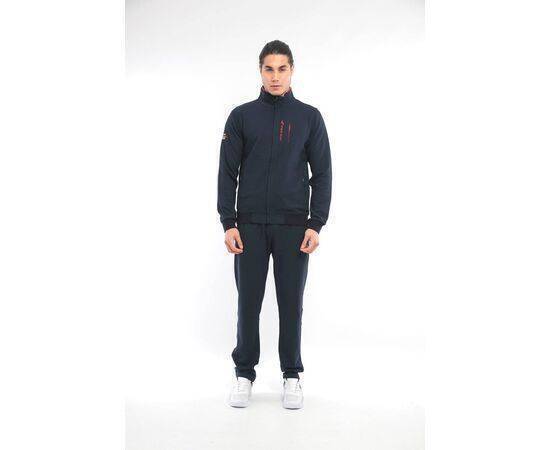 Men's Stand-Up Collar Tracksuit Set with Pockets (Waffle Design)